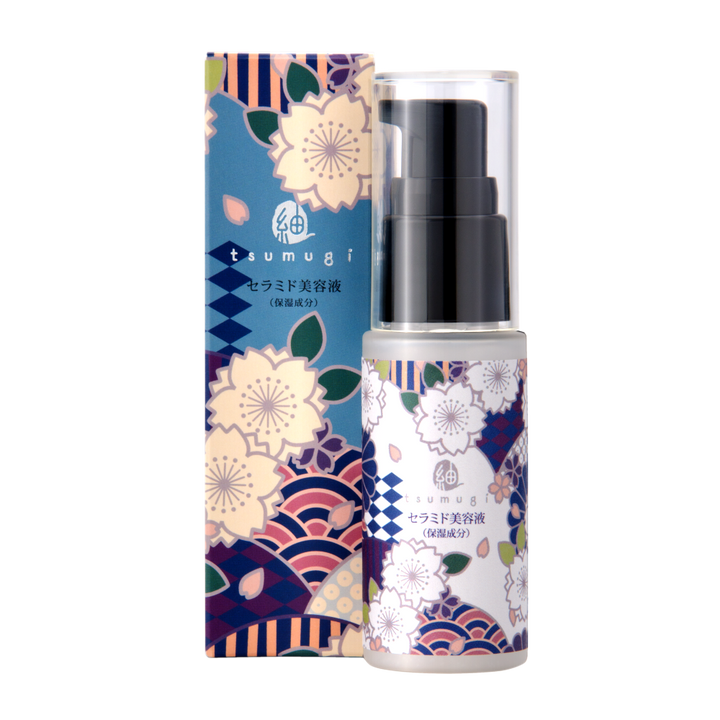 ヒト型セラミド 美容液 30ml つむぎ しみこみ美容液【夜用】