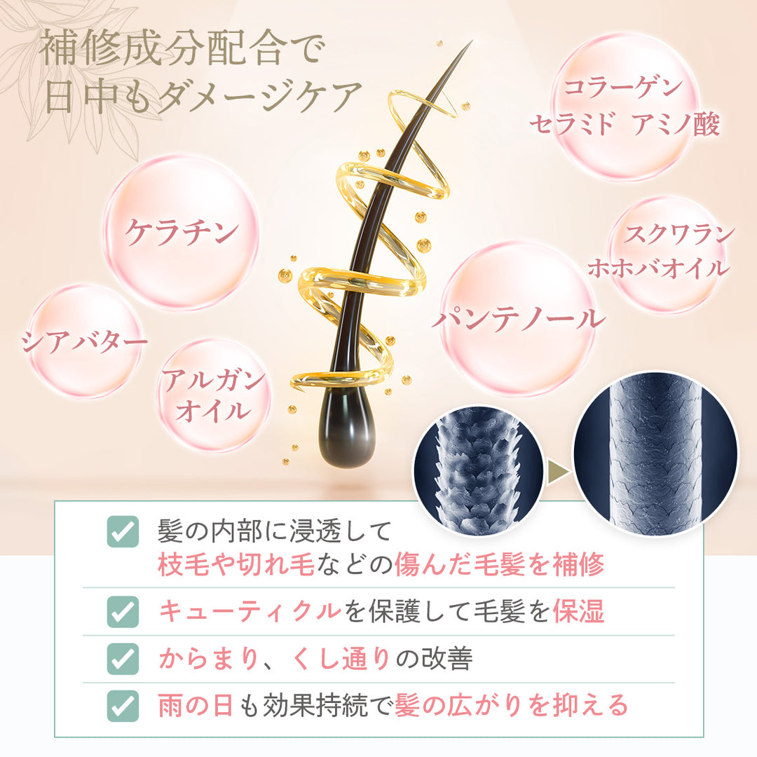 ヘアバーム ウェットタイプ オーガニックシアバター パンテノール アルガンオイル ケラチン 35g