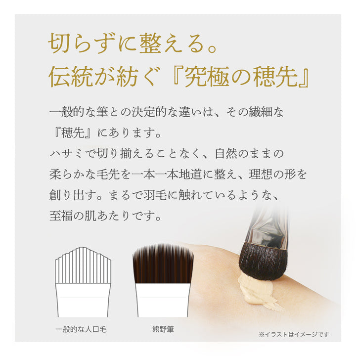 熊野筆 リキッドファンデーションブラシ メイクブラシ（化粧筆）