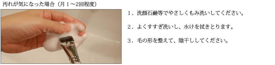 汚れが気になった場合